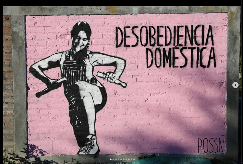 Mural parte de la serie Desobediencia doméstica